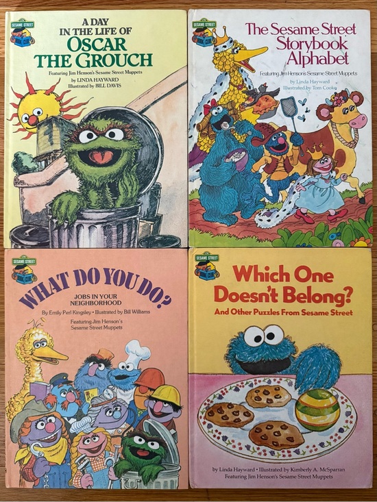 Sesame Street Other - Vintage 1980s Sesame Street Four (4) Book Jim Henson’s Muppets Storybook Set 📕